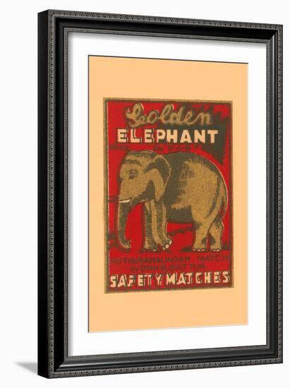 Golden Elephant-null-Framed Art Print