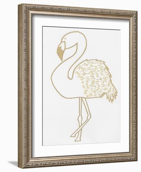 Golden Flamingo-Pam Varacek-Framed Art Print