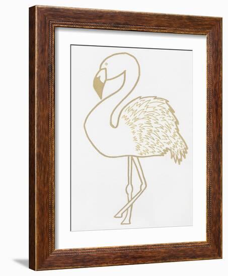 Golden Flamingo-Pam Varacek-Framed Art Print