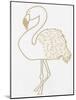 Golden Flamingo-Pam Varacek-Mounted Art Print