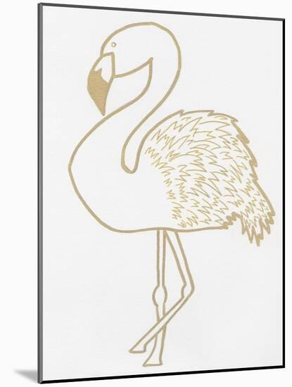 Golden Flamingo-Pam Varacek-Mounted Art Print