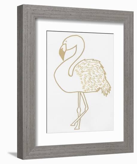 Golden Flamingo-Pam Varacek-Framed Premium Giclee Print