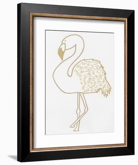 Golden Flamingo-Pam Varacek-Framed Premium Giclee Print