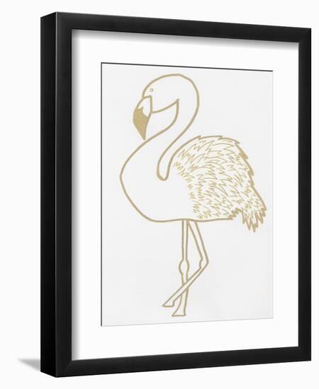 Golden Flamingo-Pam Varacek-Framed Premium Giclee Print