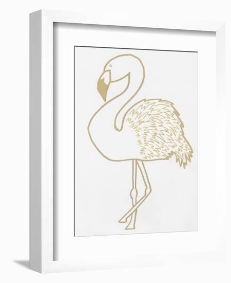 Golden Flamingo-Pam Varacek-Framed Premium Giclee Print