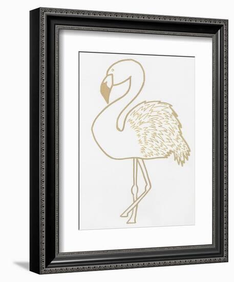 Golden Flamingo-Pam Varacek-Framed Premium Giclee Print