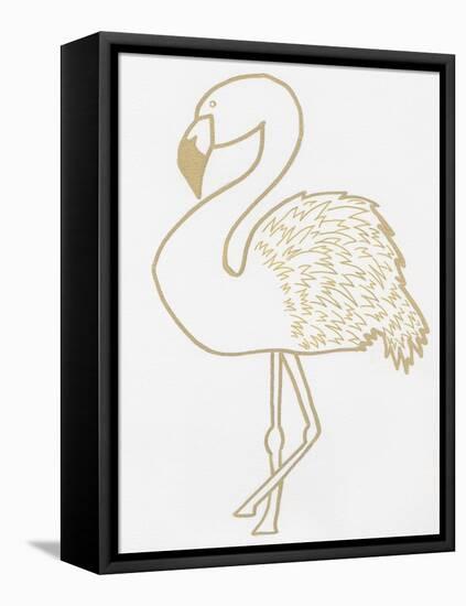 Golden Flamingo-Pam Varacek-Framed Stretched Canvas