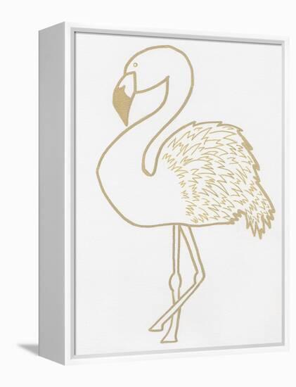 Golden Flamingo-Pam Varacek-Framed Stretched Canvas