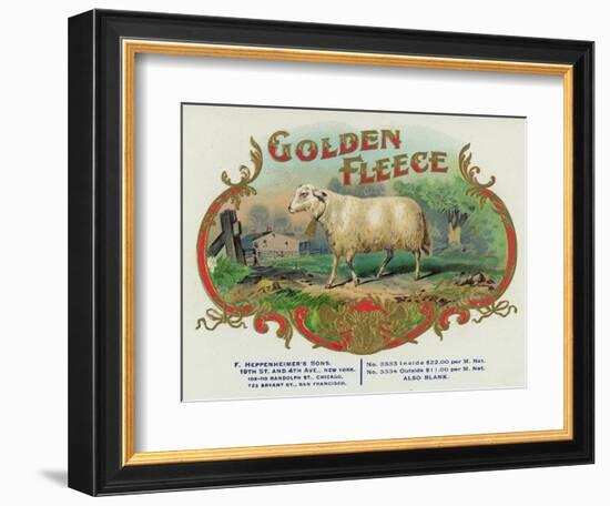 Golden Fleece Brand Cigar Box Label-Lantern Press-Framed Art Print