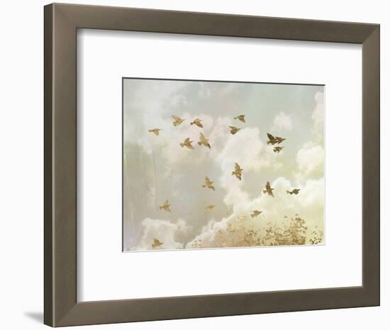 Golden Flight II-Jennifer Goldberger-Framed Art Print