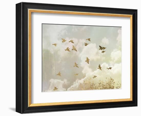 Golden Flight II-Jennifer Goldberger-Framed Art Print