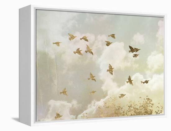 Golden Flight II-Jennifer Goldberger-Framed Stretched Canvas