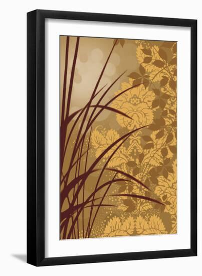 Golden Flourish I-Edward Aparicio-Framed Giclee Print