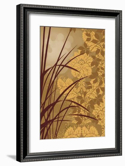 Golden Flourish I-Edward Aparicio-Framed Giclee Print