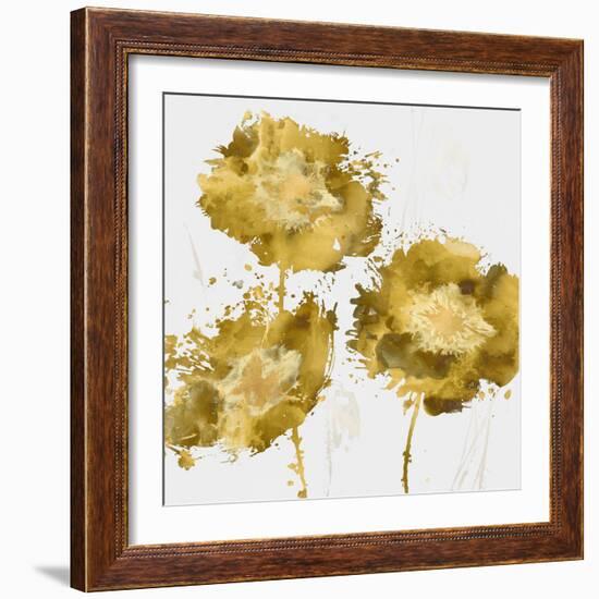 Golden Flower Burst I-Vanessa Austin-Framed Art Print