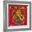 Golden Flower Orange Label - Redlands, CA-Lantern Press-Framed Art Print