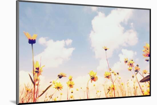 Golden Flowers. Instagram Effect-soupstock-Mounted Photographic Print