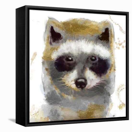 Golden Forest - Raccoon-null-Framed Premier Image Canvas