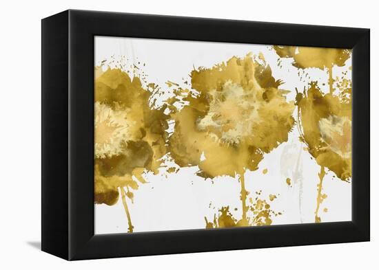 Golden Fower Burst Trio-Vanessa Austin-Framed Stretched Canvas