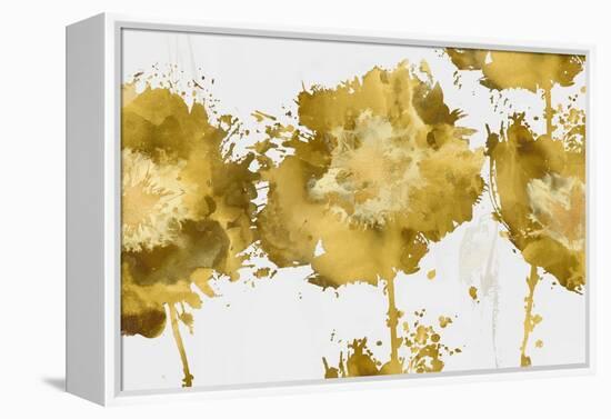 Golden Fower Burst Trio-Vanessa Austin-Framed Stretched Canvas