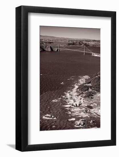 Golden Gate Aloft BW-Steve Gadomski-Framed Photographic Print