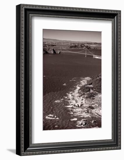 Golden Gate Aloft BW-Steve Gadomski-Framed Photographic Print