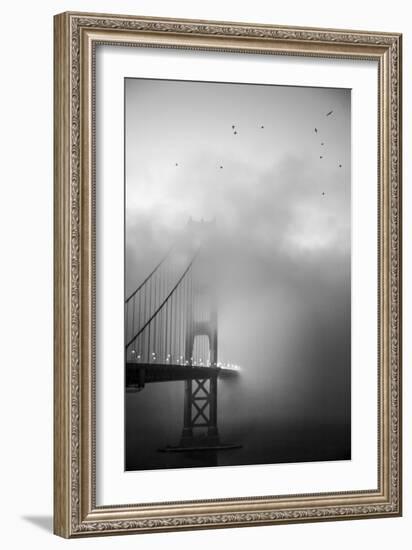 Golden Gate and Birds-Moises Levy-Framed Photographic Print