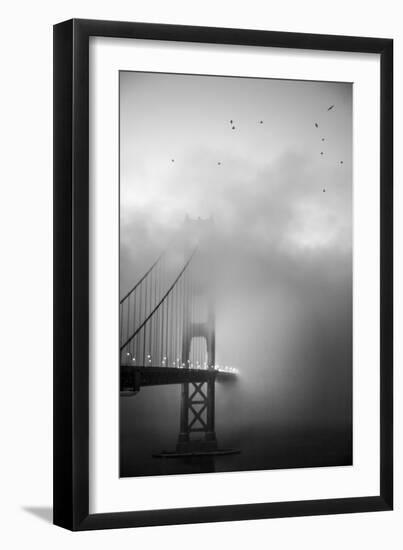 Golden Gate and Birds-Moises Levy-Framed Photographic Print