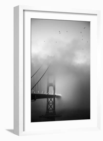 Golden Gate and Birds-Moises Levy-Framed Photographic Print