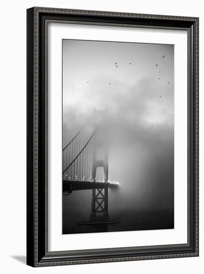 Golden Gate and Birds-Moises Levy-Framed Photographic Print