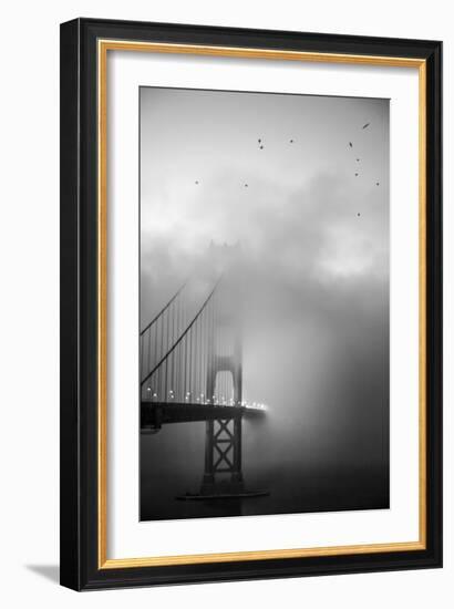 Golden Gate and Birds-Moises Levy-Framed Photographic Print