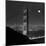 Golden Gate and Moon BW-Moises Levy-Mounted Photographic Print
