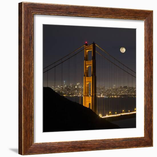 Golden Gate and Moon-Moises Levy-Framed Photographic Print