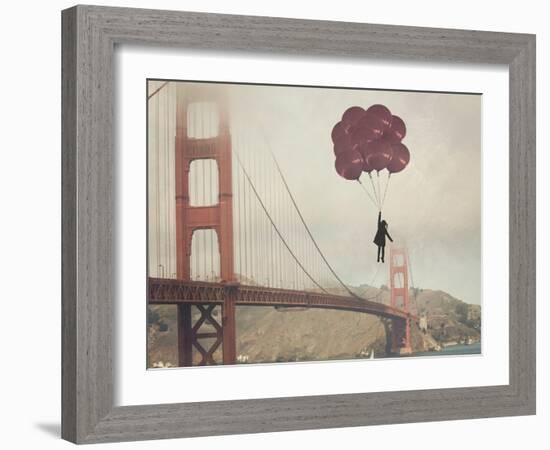 Golden Gate Ballons-Ashley Davis-Framed Art Print