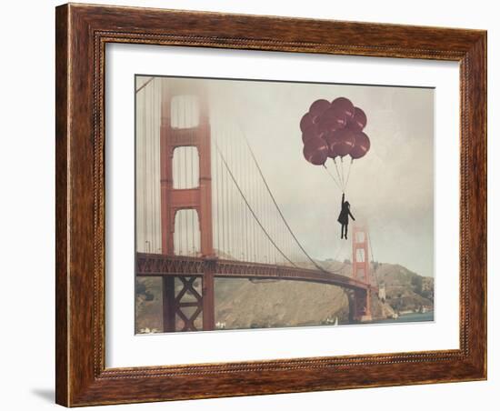 Golden Gate Ballons-Ashley Davis-Framed Art Print