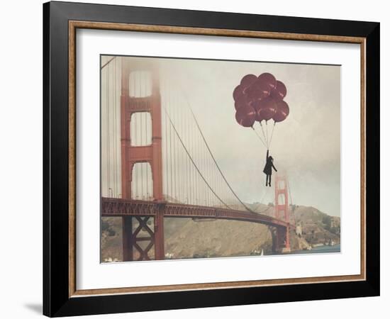 Golden Gate Ballons-Ashley Davis-Framed Art Print