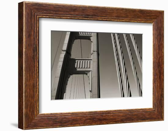 Golden Gate Bridge and Cables-Christian Peacock-Framed Art Print