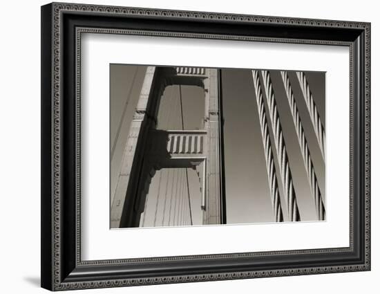 Golden Gate Bridge and Cables-Christian Peacock-Framed Art Print