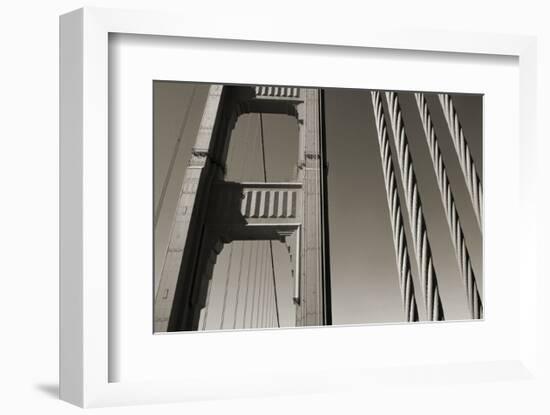 Golden Gate Bridge and Cables-Christian Peacock-Framed Art Print