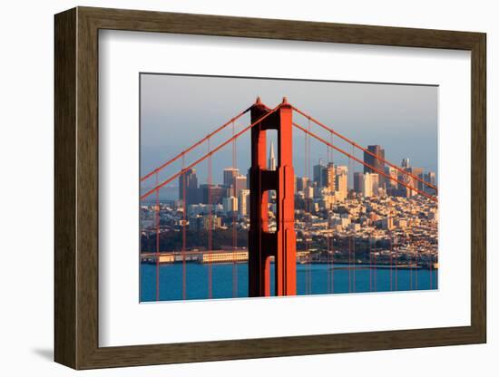 Golden Gate Bridge and Downtown San Francisco at Sunset-Andy777-Framed Photographic Print