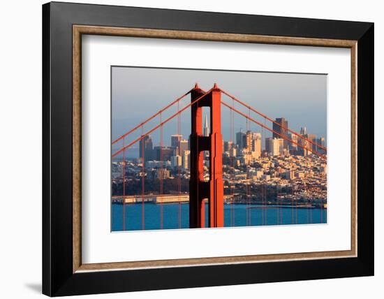 Golden Gate Bridge and Downtown San Francisco at Sunset-Andy777-Framed Photographic Print