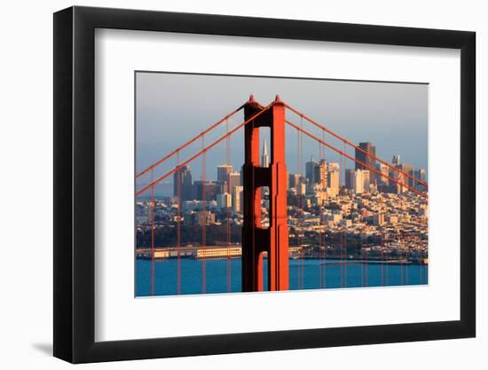 Golden Gate Bridge and Downtown San Francisco at Sunset-Andy777-Framed Photographic Print