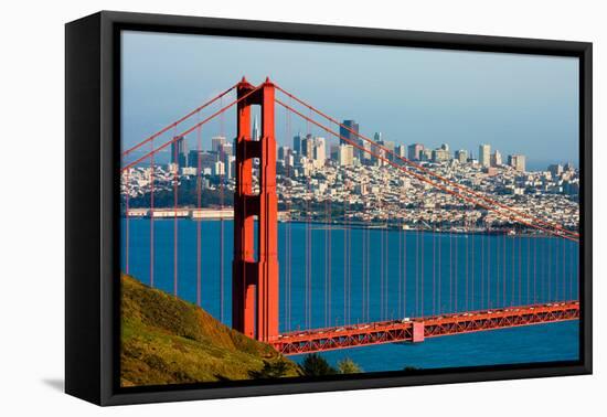 Golden Gate Bridge and Downtown San Francisco-Andy777-Framed Premier Image Canvas