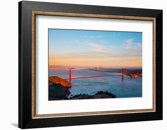 Golden Gate Bridge and San Francisco at Sunset-Andy777-Framed Photographic Print