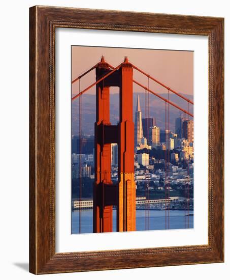 Golden Gate Bridge and San Francisco Skyline-Paul Souders-Framed Photographic Print