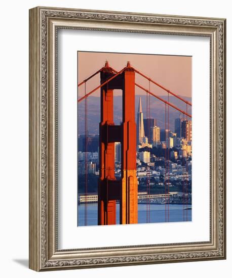 Golden Gate Bridge and San Francisco Skyline-Paul Souders-Framed Photographic Print