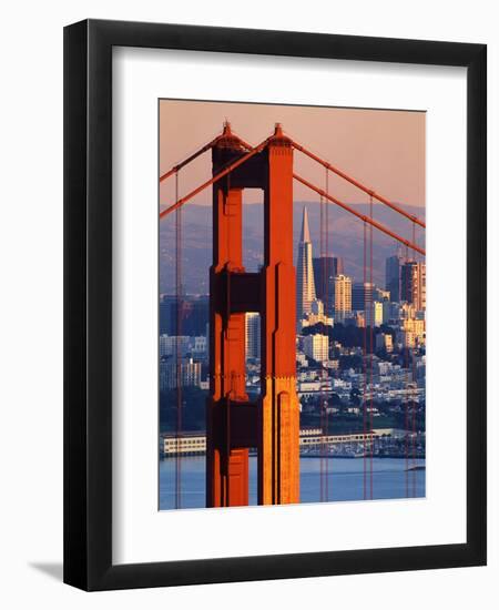 Golden Gate Bridge and San Francisco Skyline-Paul Souders-Framed Photographic Print