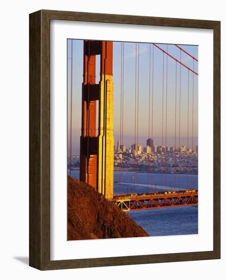 Golden Gate Bridge and San Francisco Skyline-Paul Souders-Framed Photographic Print