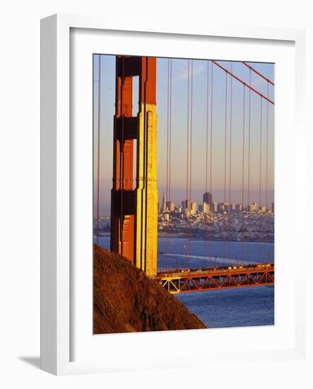 Golden Gate Bridge and San Francisco Skyline-Paul Souders-Framed Photographic Print