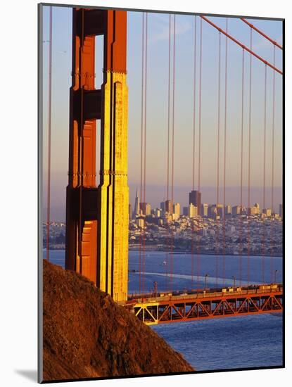 Golden Gate Bridge and San Francisco Skyline-Paul Souders-Mounted Photographic Print